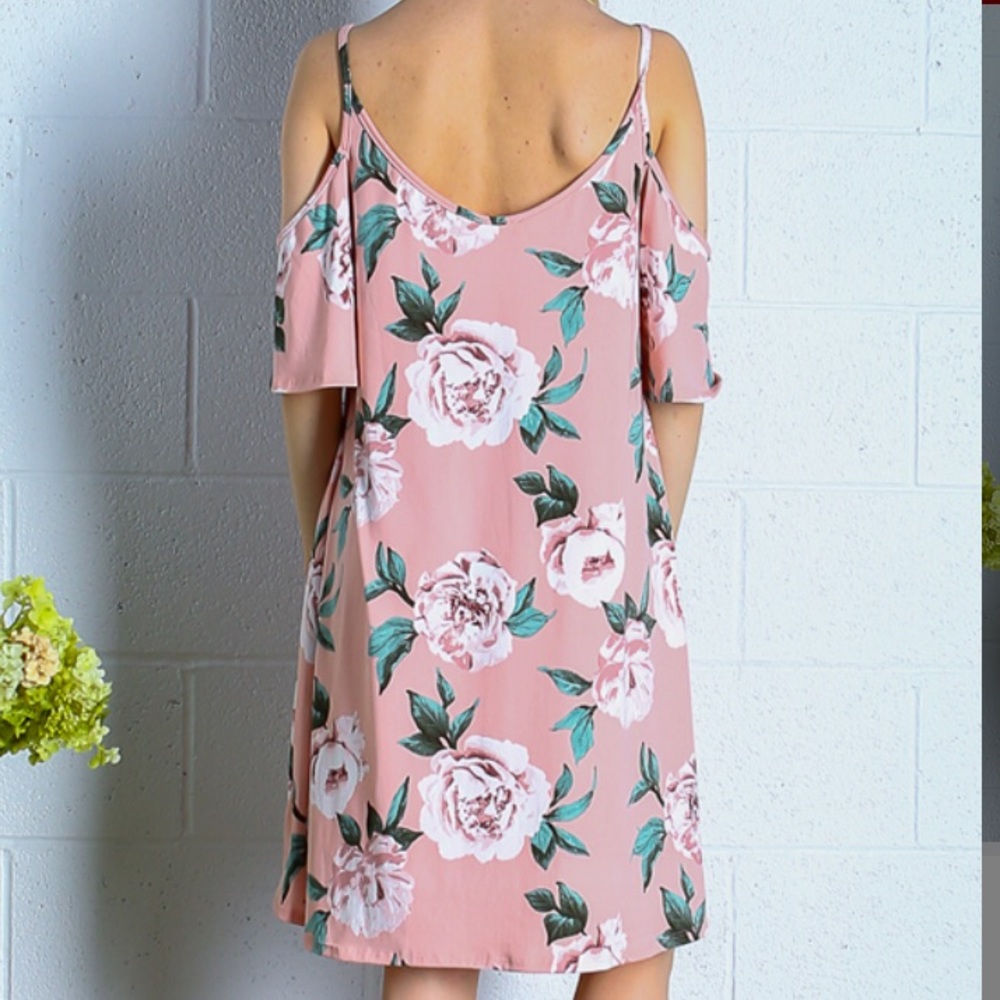 •ELDRIDGE• NWT Floral Cold Shoulder Swing Dress - Picture 8 of 8